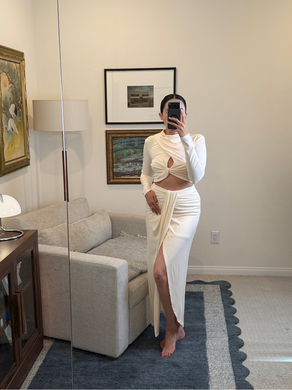 Odealia Draped Maxi Skirt